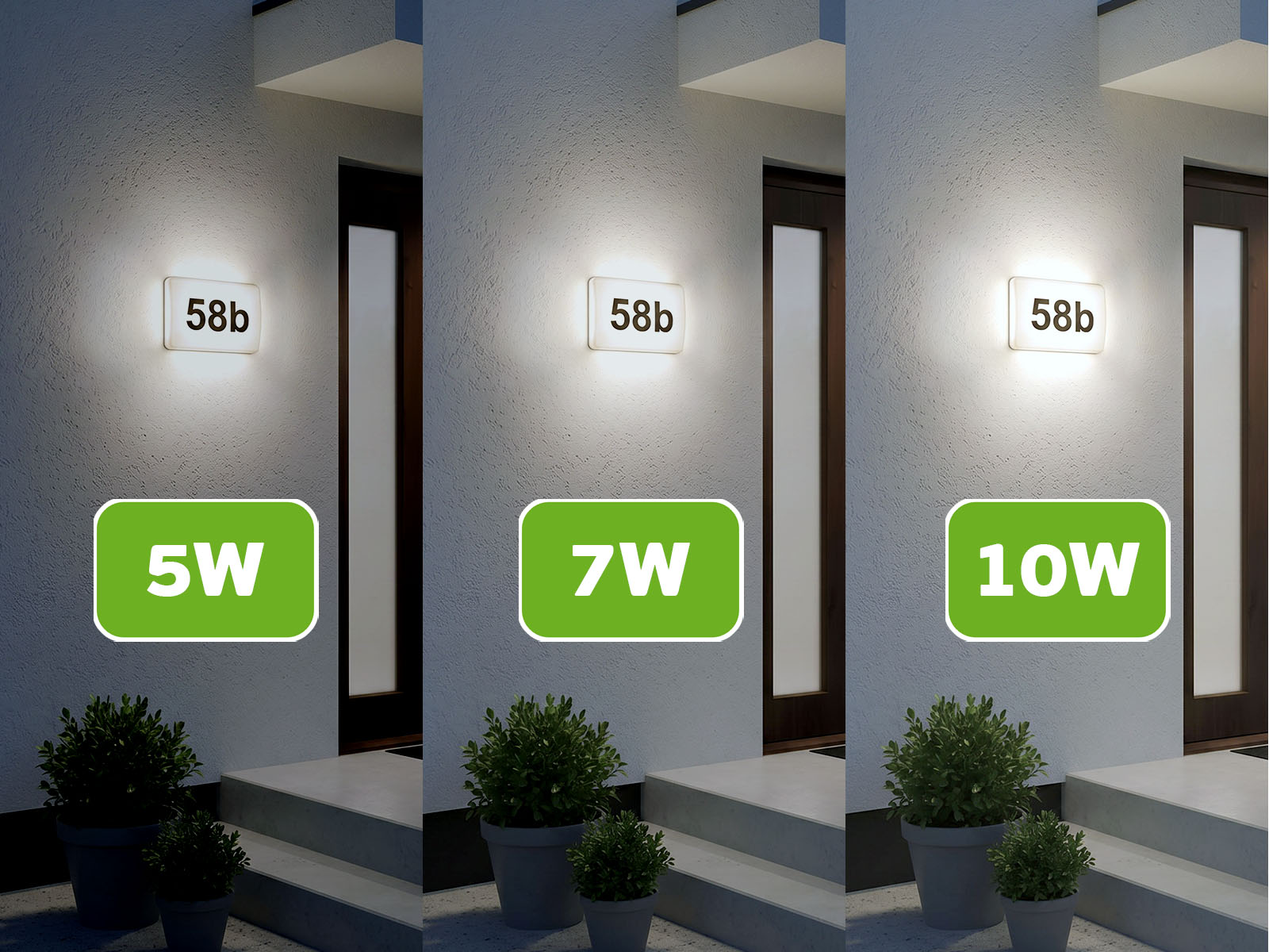 Wizualizacja Lampa zewnętrzna LED NUMOS z czujnikiem 5W/7W/10W 4000K